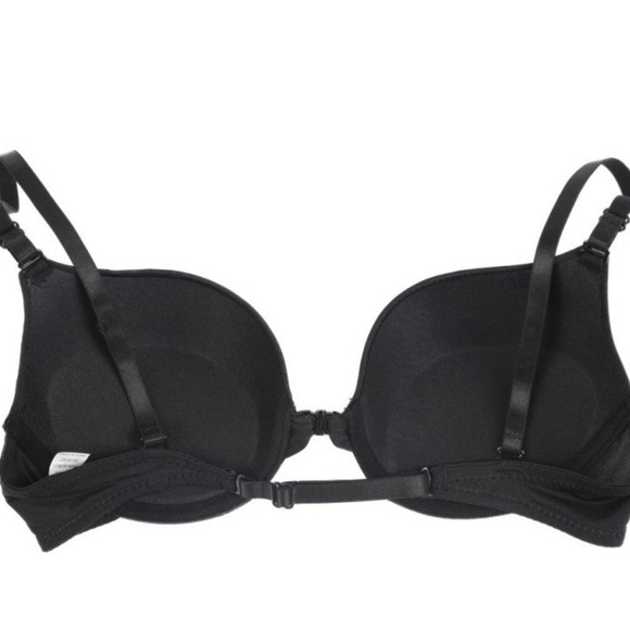 Front Button Push-Up T-Shirt Bra Black Size 38B NWT - Picture 5 of 5